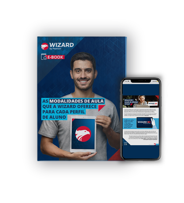 As modalidades de aula que a Wizard oferece para cada perfil de aluno