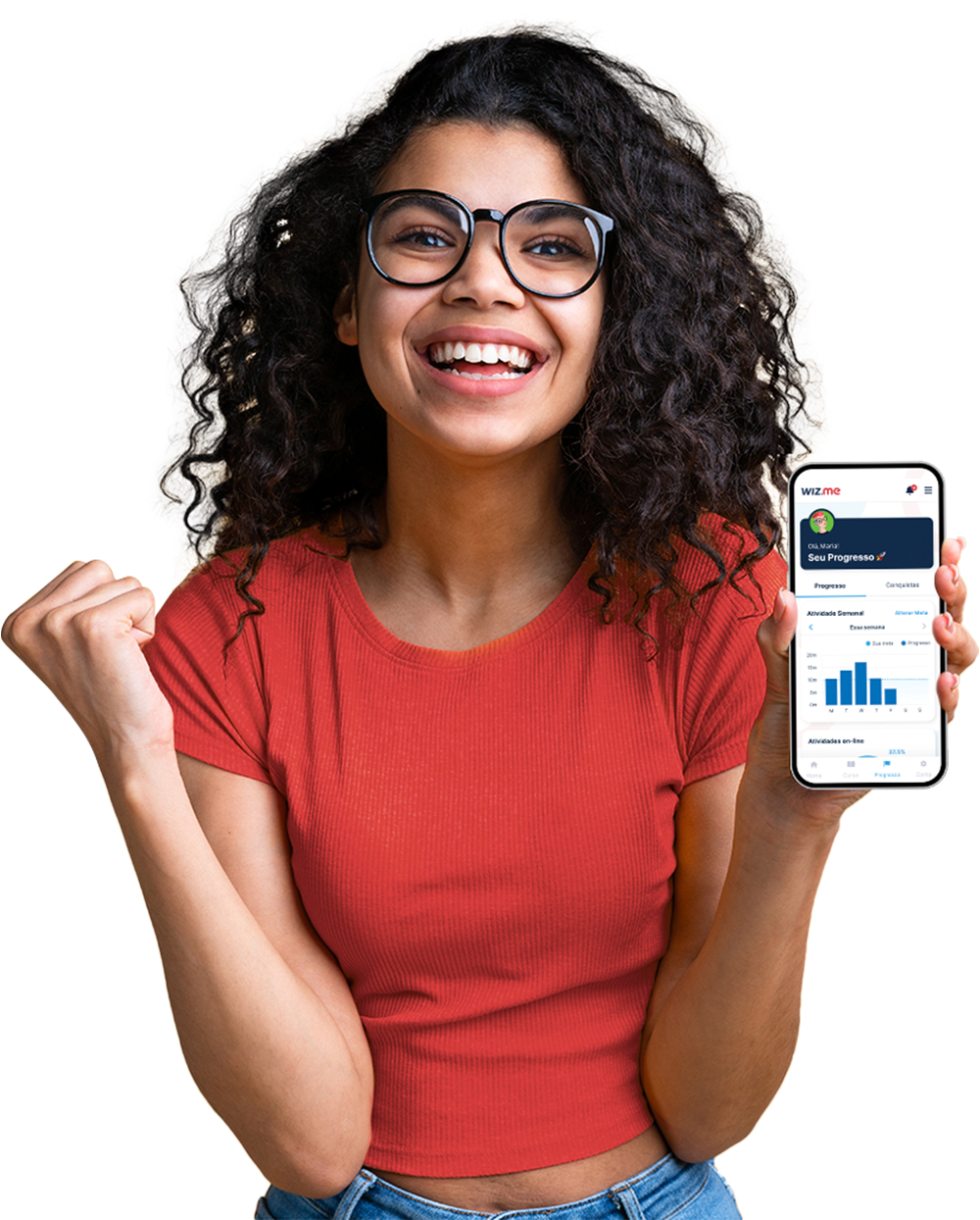 Tenha acesso ao aplicativo exclusivo para alunos para você praticar inglês quando e onde quiser!